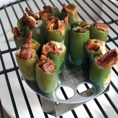 Подставка для 20 фаршированных перчиков с ножом Big Green Egg JRCS